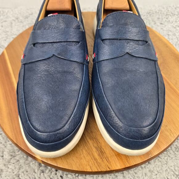 Sperry Mens 10.5 Top Sider Gold Cup Cabo Plushwave Navy Leather Penny Loafer - Picture 6 of 12